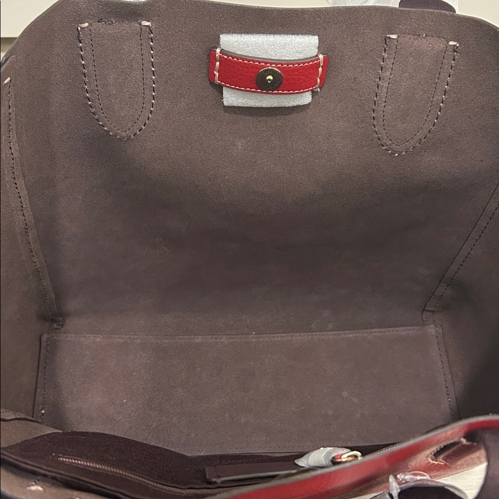 Coach (NWT) Derby Tote in Red/Oxblood - Picture 9 of 16